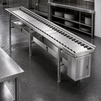 Thumbnail image #4 for Dinex DXIESR18 Tray Make-Up Conveyor with PVC Rollers, 18 ft Section, Stainless Steel