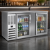 Thumbnail image #4 for Beverage-Air BB68HC-FG-S Two-Section Food-Rated Glass Door Back Bar Refrigerator, 68 Inch, Stainless Steel