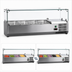 Thumbnail image #4 for Omcan 47-Inch Countertop Refrigerated Topping Rail with Glass Sneeze Guard, 4 x 1/3 GN Pan Capacity