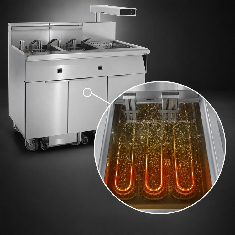 Product image #4 for Imperial IFSCB275EC Dual Tank Electric Floor Model Fryer with Built-in Filtration