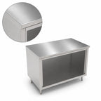 Thumbnail image #4 for John Boos 4CO6-2436 Open-Front Stainless Steel Work Table with 16-Gauge 300 Series Top, 36W x 24D