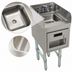 Thumbnail image #4 for Advance Tabco Underbar Basics 15-Inch Freestanding Stainless Steel Hand Sink with 4-Inch Side Splashes, Soap Dispenser, and Towel Dispenser