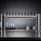 Thumbnail image #4 for Micro Matic USA Metropolis METRO-H-10PSSKR 10-Faucet Countertop Glycol-Cooled Draft Beer Tower, 2-Column, Polished Stainless Steel