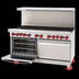 Thumbnail image #4 for American Range 60-Inch Gas Restaurant Range with 10 Open Burners, Left Standard Oven, and Right Storage Base