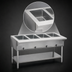 Thumbnail image #4 for Eagle Group SDHT4-120 Electric Hot Food Table with Stainless Steel Base, Open Base, 4 Dry Wells, 120V