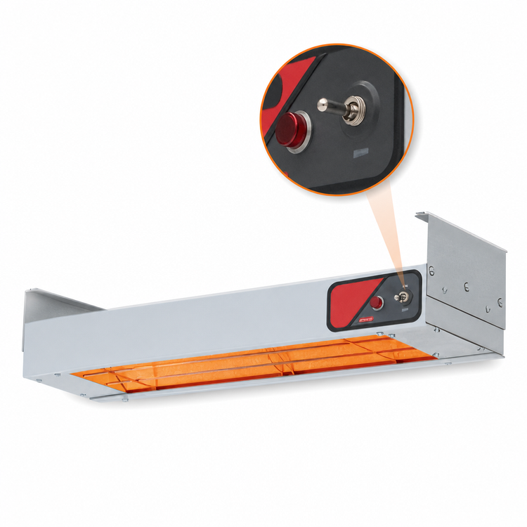 Product image #4 for Nemco 36-Inch Single Unlighted Infrared Strip Heater Bar Heater with On/Off Toggle Switch, 120V, Cord & Plug