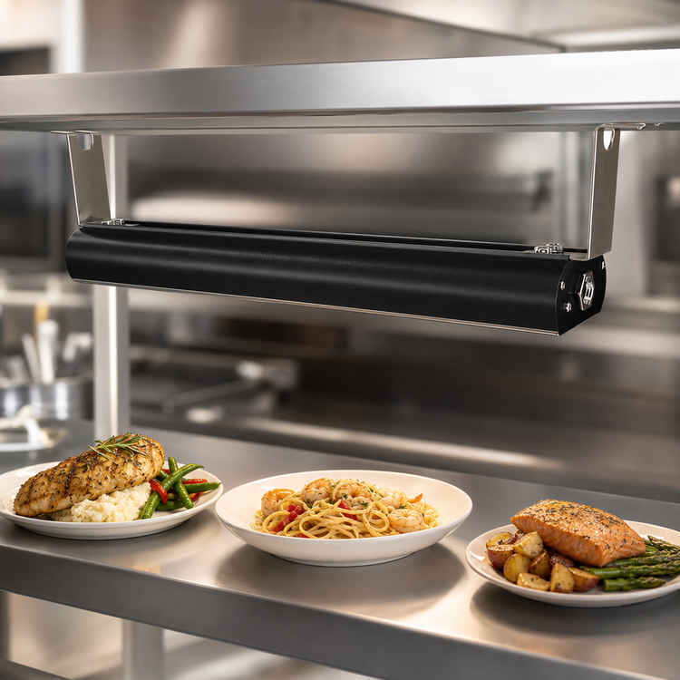 Product image #4 for Vollrath 30-Inch Low Profile Unlighted Heat Strip, Black Powder Coat, 120V