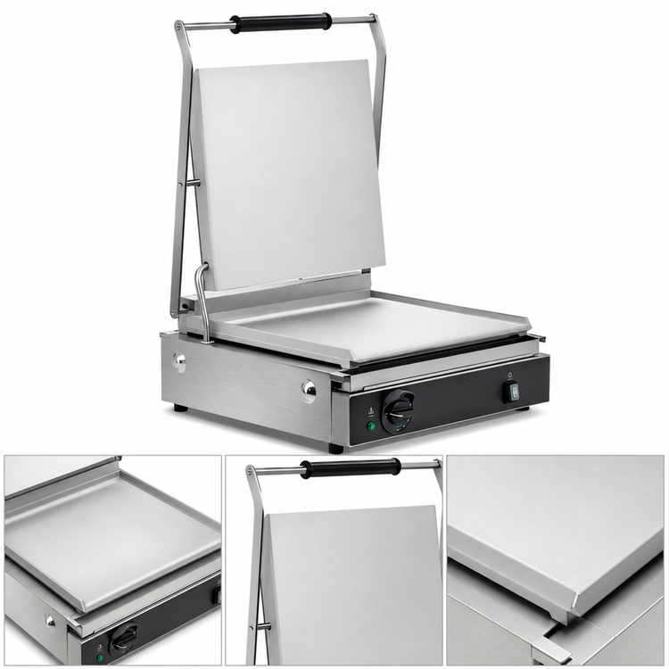 Product image #5 for Vollrath Super-Size Countertop Panini Sandwich Grill with Smooth Aluminum Plates, Manual Controls