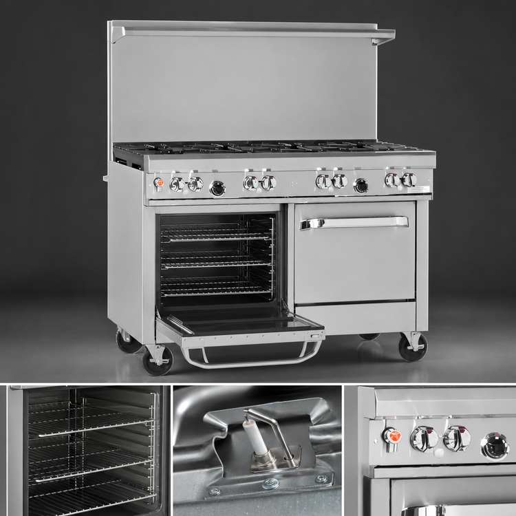 Product image #4 for Southbend Ultimate 48-Inch Gas Restaurant Range with 7 Open Burners, Convection Oven and Cabinet Base