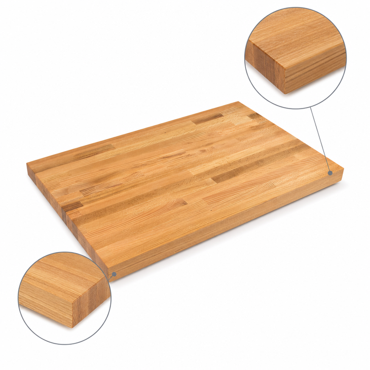 Product image #4 for John Boos Appalachian Red Oak Blended Edge Grain Island Countertop, 84 x 42 x 1-1/2 Inch, Penetrating Oil Finish