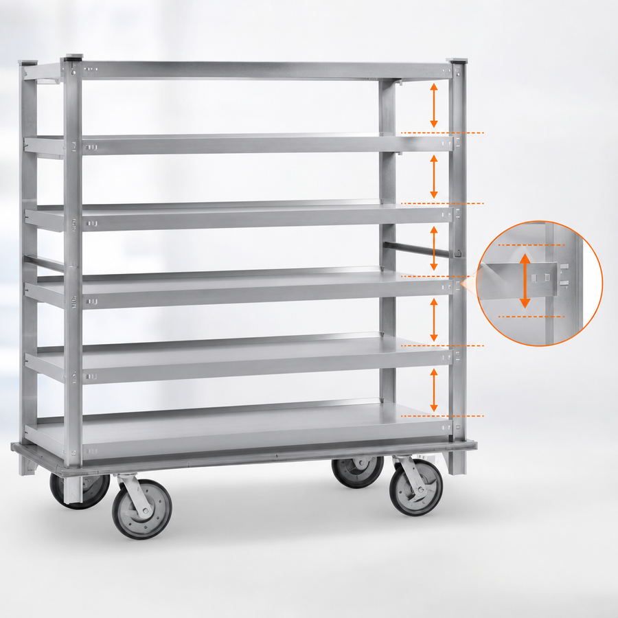Six Shelves on 8-Inch Centers