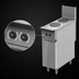 Thumbnail image #4 for Vulcan Expando 12-Inch Electric Restaurant Range with 2 French Plates, 240V, Enclosed Base