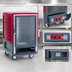 Thumbnail image #4 for Metro C5 3 Series Half-Height Mobile Heated Holding Cabinet with Clear Polycarbonate Door, Fixed Wire Slides, and Red Insulation Armour