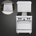 Thumbnail image #4 for Garland US Range U Series 24-Inch Gas Restaurant Range with 2 Open Burners, 12-Inch Griddle and Space Saver Oven