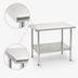 Thumbnail image #4 for Eagle Deluxe Series 84-Inch x 30-Inch Stainless Steel Work Table with Rolled Edge and Adjustable Undershelf