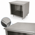 Thumbnail image #4 for Advance Tabco 108-Inch x 30-Inch 14-Gauge 304 Stainless Steel Work Table with Open Front Cabinet Base