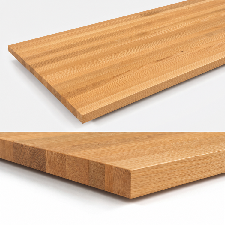 Product image #4 for Appalachian Red Oak Blended Rails Edge Grain Kitchen Countertop, 120 x 25 x 1-1/2 Inch