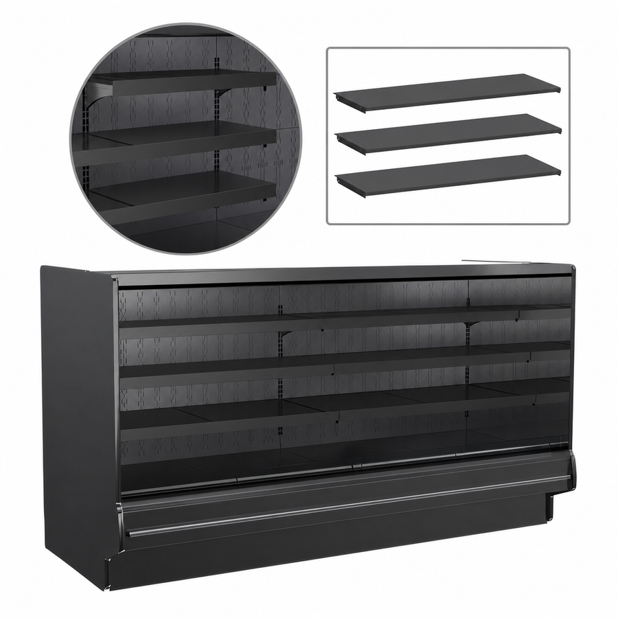 Three Solid Shelves Included