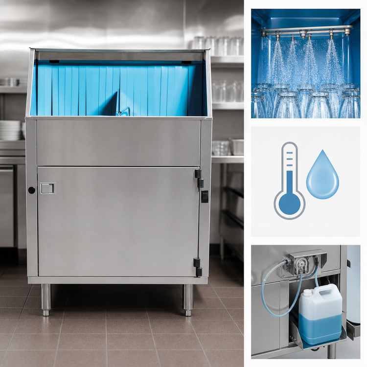 Product image #4 for Delta® Underbar Rotary Glass Washer, Low-Temp Chemical Sanitizing, 1,200 Glasses/Hour, 115V
