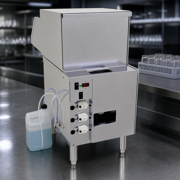 Product image #4 for Glastender GT-18+1 18-Inch Front-to-Back Pass-Thru Rotary Rack Glasswasher Station