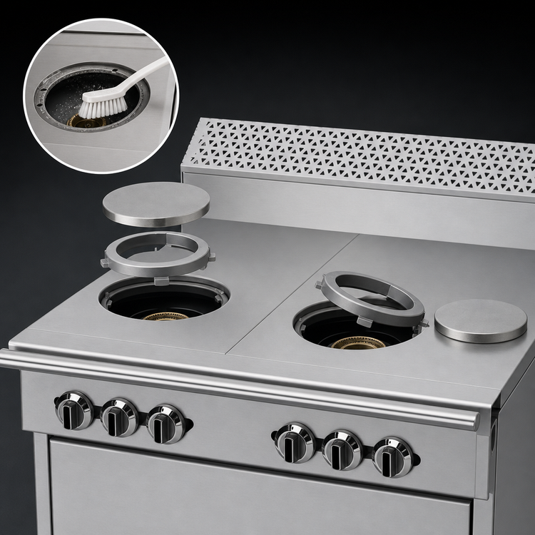 Product image #4 for Garland Cuisine Series Heavy-Duty 36-Inch Gas Modular Range with (2) 18-Inch Front-Fired Hot Tops