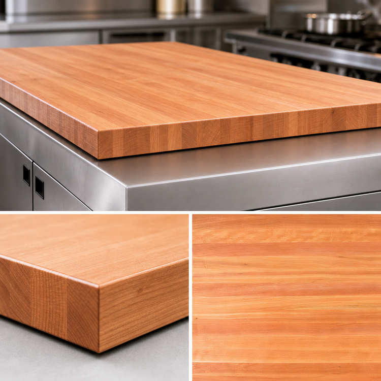 Product image #4 for Boos Block American Cherry Edge Grain Kitchen Countertop, 60 x 38 x 3 Inches, Penetrating Oil Finish
