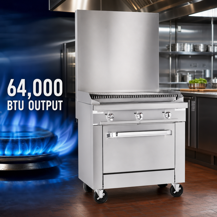 Product image #4 for Southbend Platinum Heavy Duty 24-Inch Modular Natural Gas Sectional Range with Full-Width Charbroiler