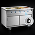 Thumbnail image #4 for Randell HTD-5S 72-Inch Mobile Electric Hot Food Table with 5 Sealed Wells and Open Cabinet Base