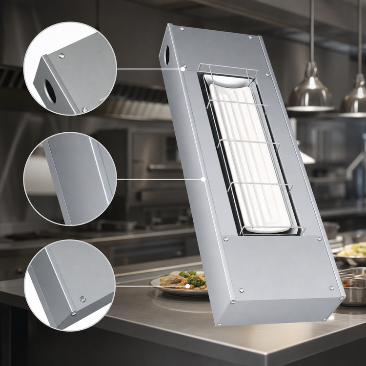 Product image #4 for Hatco Ultra-Glo 54-Inch Double Ceramic Unlighted Infrared Strip Heat Lamp