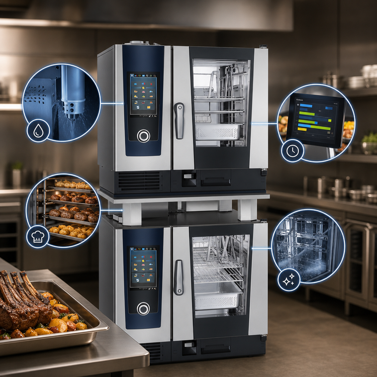 Product image #4 for RATIONAL iCombi Pro Combi-Duo 6-Half Size Double-Stack Natural Gas Combi Oven, 120V, 1-Phase