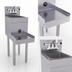 Thumbnail image #4 for Glastender Freestanding Underbar Blender Station with Dump Sink, 14 x 24 Inch, Stainless Steel