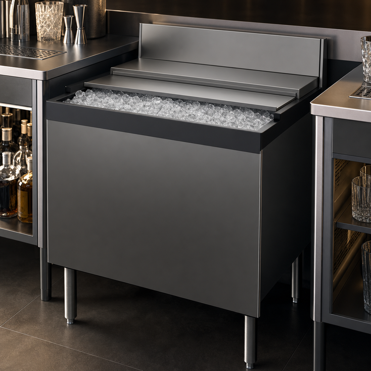 Product image #4 for Perlick Top Shelf TSD Series 36-Inch Extra Capacity Modular Underbar Ice Bin/Cocktail Unit with 10-Circuit Cold Plate