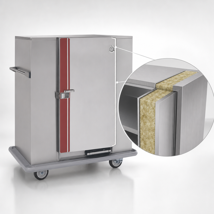 Product image #4 for Classic Carter Single-Door Mobile Heated Banquet Cabinet for 180 Covered Plates, Stainless Steel