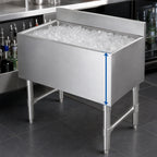 Thumbnail image #4 for Klinger's Trading IC1836 36-Inch Underbar Stainless Steel Ice Chest, 11-Inch Deep Bin, 115 lb Capacity, Without Cold Plate