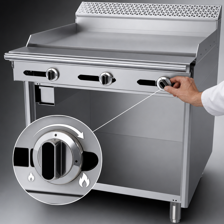 Product image #4 for Garland Cuisine Series Heavy Duty 36-Inch Gas Griddle Top Range with Storage Base