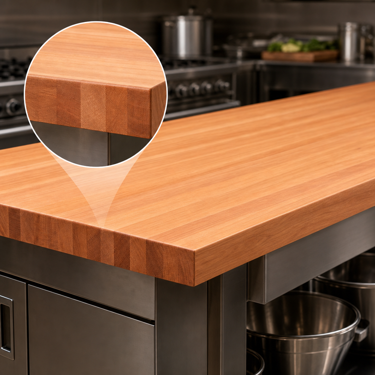 Product image #4 for Boos Block American Cherry Edge Grain Kitchen Countertop, 96 x 30 x 3 Inches, Varnique Finish
