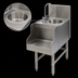 Thumbnail image #4 for Eagle Spec-Bar Freestanding Wet Waste Blender Station with 6-Inch Wet Waste Sink, 10-Inch Shelf, and 8-Inch Backsplash, 12 x 24 Inches