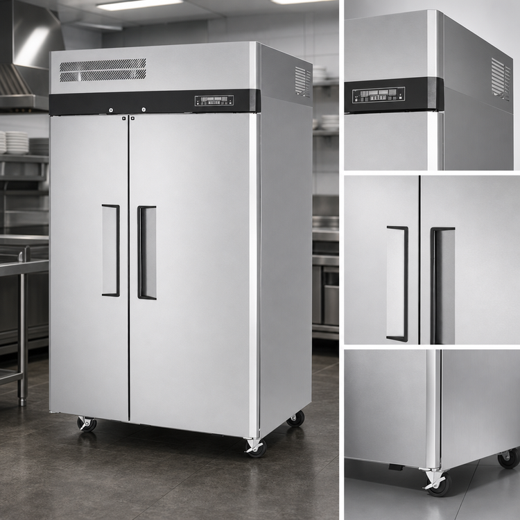 Product image #4 for Turbo Air M3 Series Two-Section Dual Temperature Reach-In Refrigerator/Freezer, Top Mount Compressor