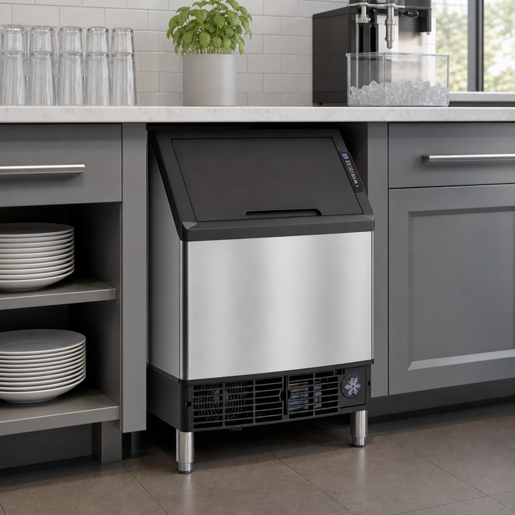Product image #4 for Manitowoc NEO Undercounter Air-Cooled Ice Machine with Bin, Half-Dice Ice, 90 lb Storage Capacity
