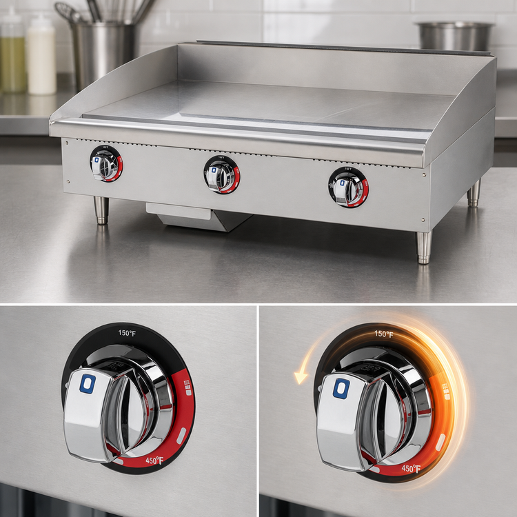 Product image #4 for Star-Max 36-Inch Heavy Duty Electric Countertop Griddle with Polished Steel Plate