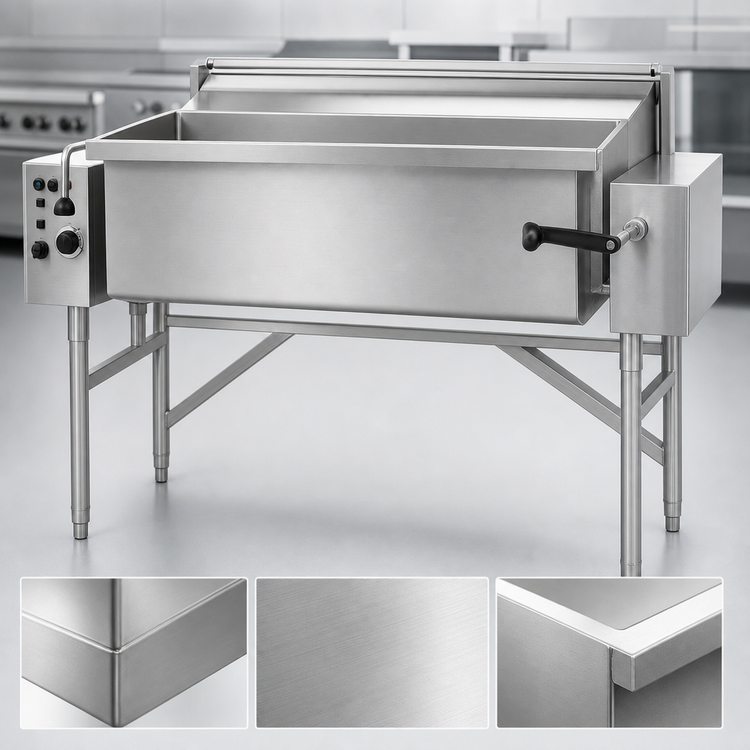 Product image #4 for Classic TES-2440-7 Electric Manual Tilting Skillet, 31-Gallon, Floor Mounted