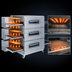 Thumbnail image #4 for Lincoln Impinger Low Profile Triple-Deck Triple-Belt Gas Conveyor Pizza Oven with FastBake Technology