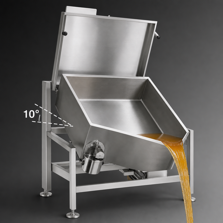 Product image #4 for Legion Combi-Pan Insulated Gas Tilting Skillet, 62.4-Gallon, 10° Tilt, Floor Model