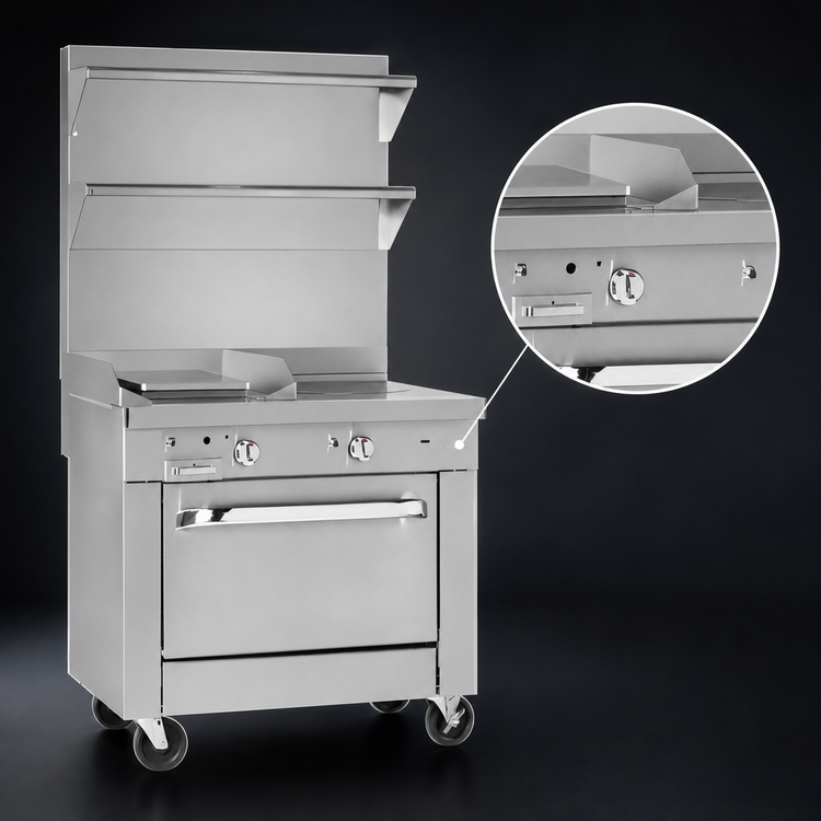 Product image #4 for Southbend Platinum 36-Inch Heavy Duty Modular Gas Range with Two 18-Inch French Hot Tops