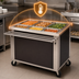 Thumbnail image #4 for DineXpress DXP6HF 6-Well Mobile Hot Food Counter, 88 Inches Long