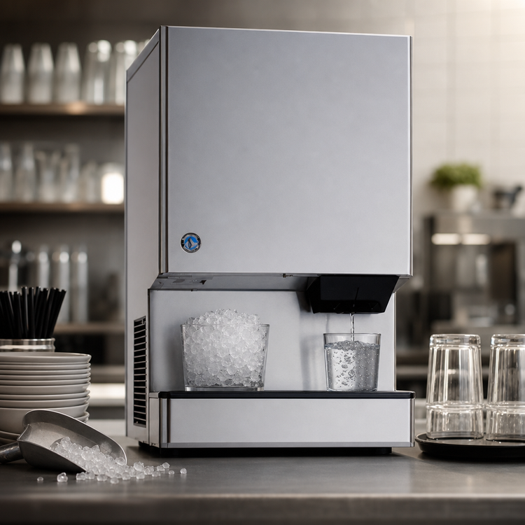 Product image #4 for Hoshizaki Opti-Serve Cubelet Ice & Water Combination Machine, Countertop, Air-Cooled, 40 lb Storage