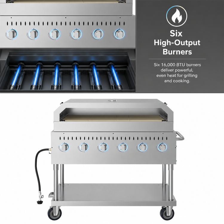 Product image #4 for KoolMore 48-Inch Commercial Outdoor Propane Gas Grill With Pizza Oven