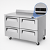 Thumbnail image #4 for Turbo Air Super Deluxe 48.25-Inch Two-Section Worktop Drawer Freezer with 4 Stainless Steel Drawers