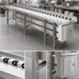 Thumbnail image #4 for Dinex DXIESSW16 16-Foot Tray Make-Up Skate Wheel Conveyor
