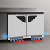 Thumbnail image #4 for Turbo Air Super Deluxe 48-Inch Two-Section Undercounter Freezer, 14.8 Cu. Ft., Front Breathing Airflow